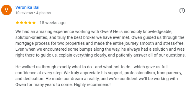 Veronika - Self-employed google review