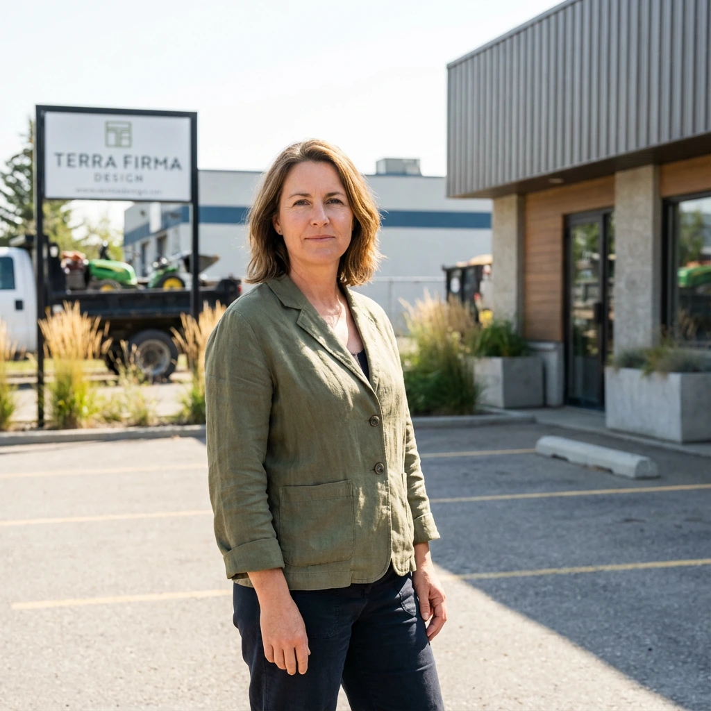 Canadian entrepreneur outside their brick-and-mortar business